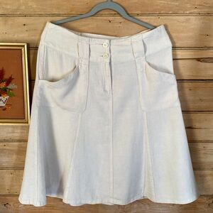 Vintage Christopher Banks linen skirt size 8 midi